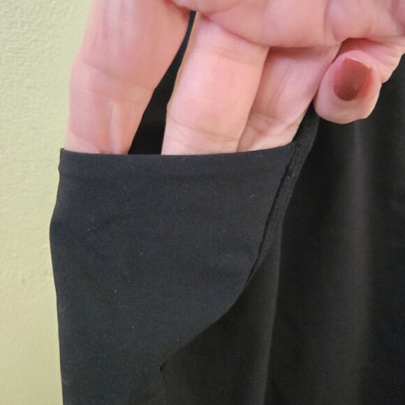 Athleta Black Skort Side Phone Pockets Elastic Drawstring Waist Size XL - Picture 3 of 6